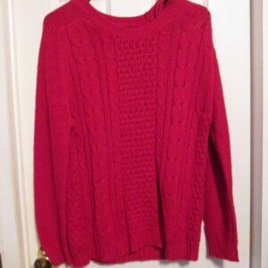 Jennifer Lauren Women's Red Fisherman Style Sweater XL